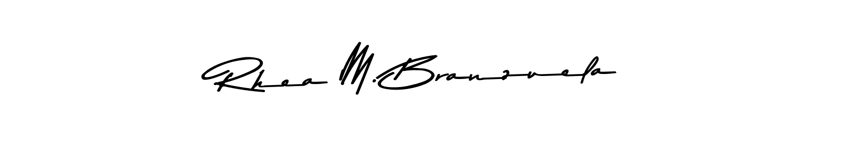 Make a beautiful signature design for name Rhea M. Branzuela. With this signature (Asem Kandis PERSONAL USE) style, you can create a handwritten signature for free. Rhea M. Branzuela signature style 9 images and pictures png