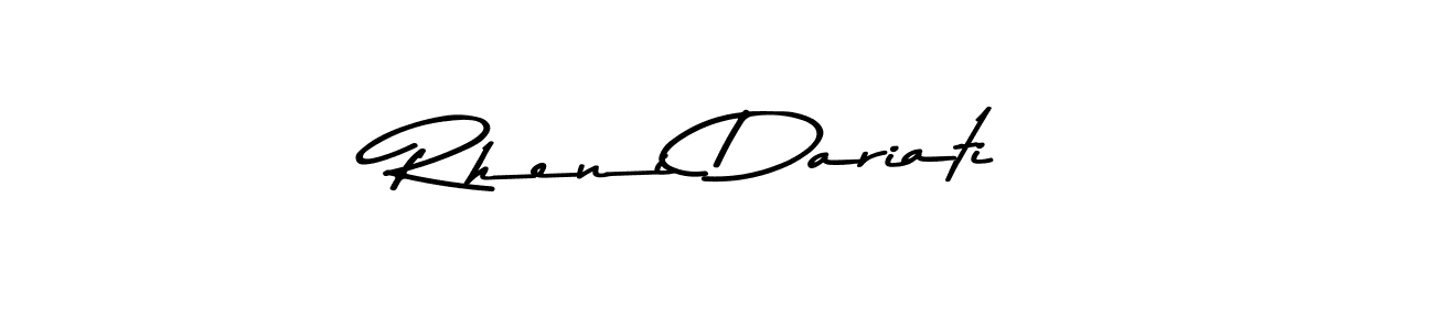 This is the best signature style for the Rheni Dariati name. Also you like these signature font (Asem Kandis PERSONAL USE). Mix name signature. Rheni Dariati signature style 9 images and pictures png