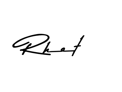 Create a beautiful signature design for name Rhet. With this signature (Asem Kandis PERSONAL USE) fonts, you can make a handwritten signature for free. Rhet signature style 9 images and pictures png