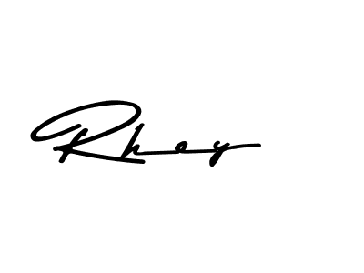 Rhey stylish signature style. Best Handwritten Sign (Asem Kandis PERSONAL USE) for my name. Handwritten Signature Collection Ideas for my name Rhey. Rhey signature style 9 images and pictures png