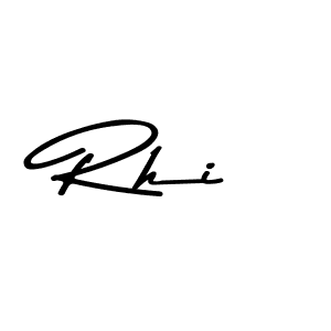 Design your own signature with our free online signature maker. With this signature software, you can create a handwritten (Asem Kandis PERSONAL USE) signature for name Rhi. Rhi signature style 9 images and pictures png