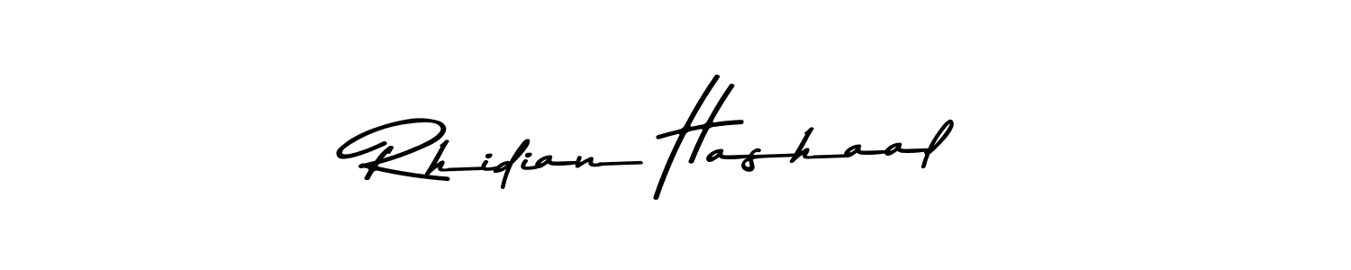 Rhidian Hashaal stylish signature style. Best Handwritten Sign (Asem Kandis PERSONAL USE) for my name. Handwritten Signature Collection Ideas for my name Rhidian Hashaal. Rhidian Hashaal signature style 9 images and pictures png