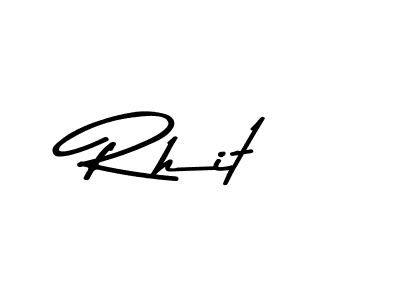 How to make Rhit name signature. Use Asem Kandis PERSONAL USE style for creating short signs online. This is the latest handwritten sign. Rhit signature style 9 images and pictures png