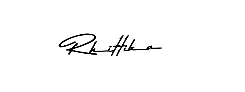 How to make Rhittika name signature. Use Asem Kandis PERSONAL USE style for creating short signs online. This is the latest handwritten sign. Rhittika signature style 9 images and pictures png