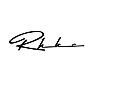 Make a beautiful signature design for name Rhkc. With this signature (Asem Kandis PERSONAL USE) style, you can create a handwritten signature for free. Rhkc signature style 9 images and pictures png