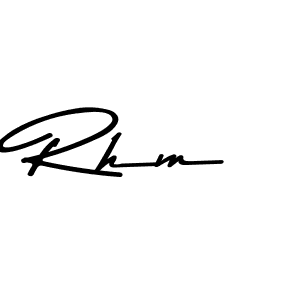 Design your own signature with our free online signature maker. With this signature software, you can create a handwritten (Asem Kandis PERSONAL USE) signature for name Rhm. Rhm signature style 9 images and pictures png