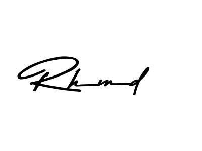 Create a beautiful signature design for name Rhmd. With this signature (Asem Kandis PERSONAL USE) fonts, you can make a handwritten signature for free. Rhmd signature style 9 images and pictures png