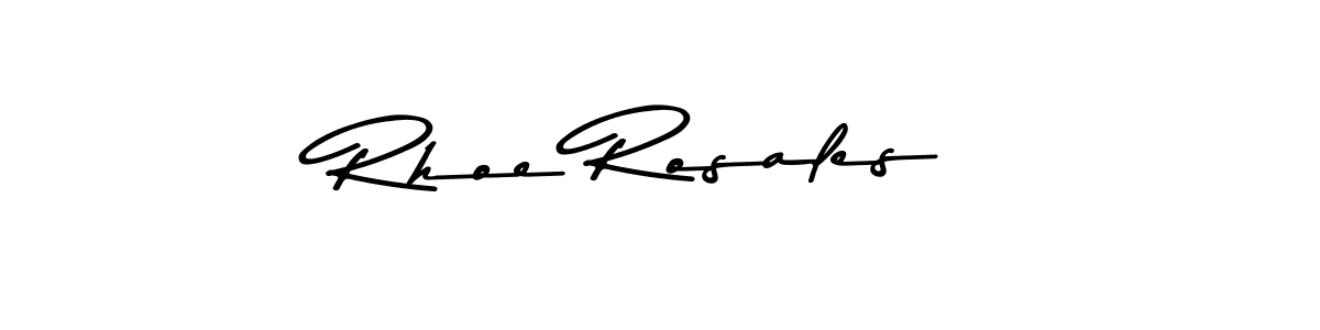 Make a beautiful signature design for name Rhoe Rosales. With this signature (Asem Kandis PERSONAL USE) style, you can create a handwritten signature for free. Rhoe Rosales signature style 9 images and pictures png