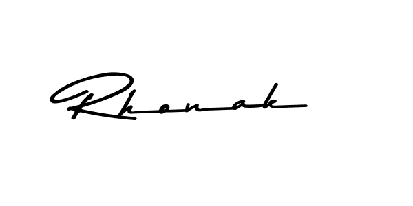 Design your own signature with our free online signature maker. With this signature software, you can create a handwritten (Asem Kandis PERSONAL USE) signature for name Rhonak. Rhonak signature style 9 images and pictures png
