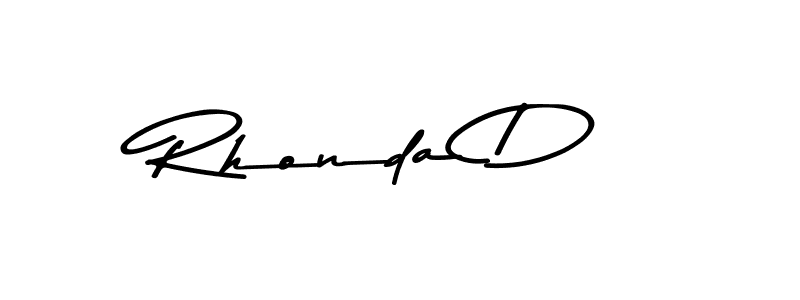 Rhonda D stylish signature style. Best Handwritten Sign (Asem Kandis PERSONAL USE) for my name. Handwritten Signature Collection Ideas for my name Rhonda D. Rhonda D signature style 9 images and pictures png