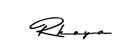 Style your name Rhoya with confidence using Asem Kandis PERSONAL USE signature design. Simple, elegant, and ready for immediate document use. Rhoya signature style 9 images and pictures png