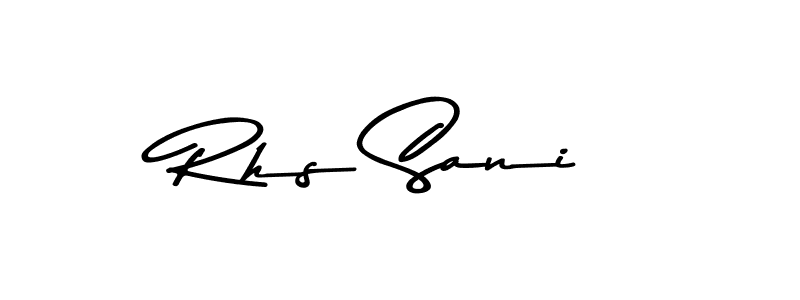 Also You can easily find your signature by using the search form. We will create Rhs Sani name handwritten signature images for you free of cost using Asem Kandis PERSONAL USE sign style. Rhs Sani signature style 9 images and pictures png