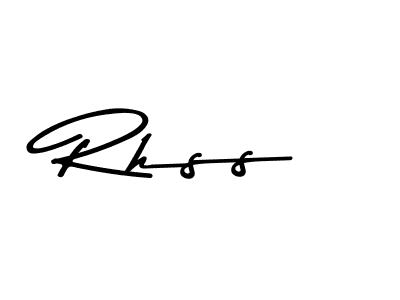 Make a beautiful signature design for name Rhss. With this signature (Asem Kandis PERSONAL USE) style, you can create a handwritten signature for free. Rhss signature style 9 images and pictures png