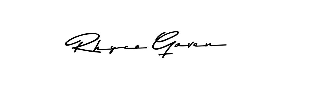 The best way (Asem Kandis PERSONAL USE) to make a short signature is to pick only two or three words in your name. The name Rhyco Gaven include a total of six letters. For converting this name. Rhyco Gaven signature style 9 images and pictures png