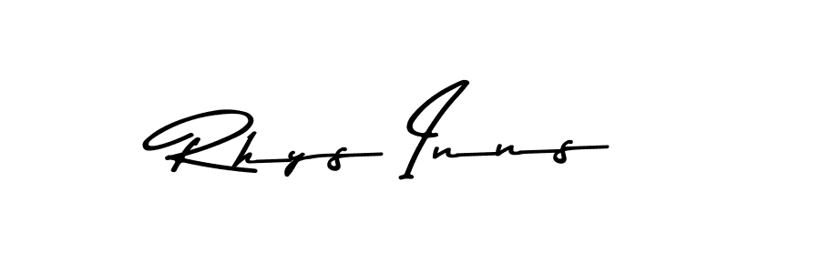 Make a beautiful signature design for name Rhys Inns. With this signature (Asem Kandis PERSONAL USE) style, you can create a handwritten signature for free. Rhys Inns signature style 9 images and pictures png