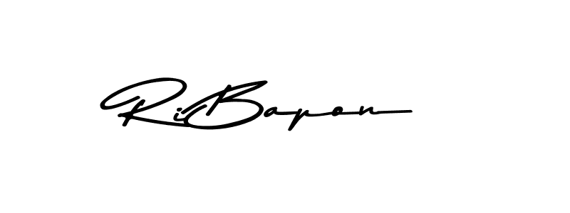 How to Draw Ri Bapon signature style? Asem Kandis PERSONAL USE is a latest design signature styles for name Ri Bapon. Ri Bapon signature style 9 images and pictures png