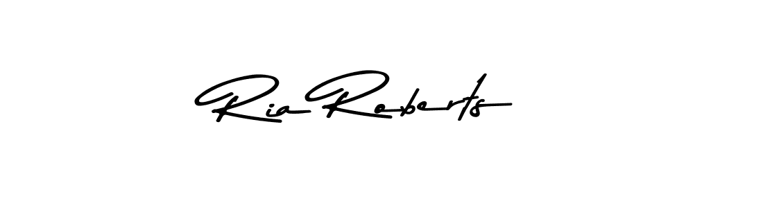 Make a beautiful signature design for name Ria Roberts. With this signature (Asem Kandis PERSONAL USE) style, you can create a handwritten signature for free. Ria Roberts signature style 9 images and pictures png