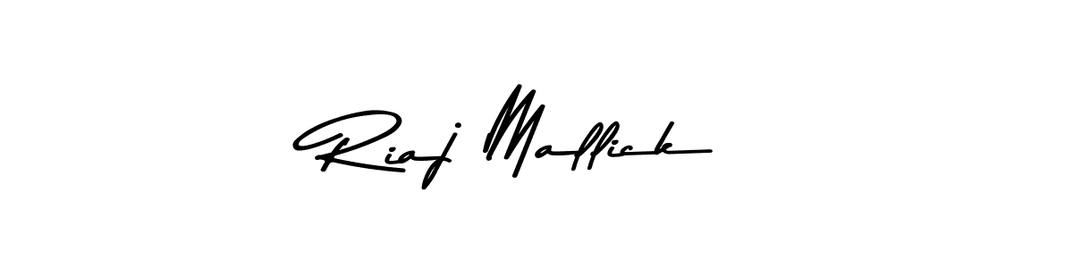 Design your own signature with our free online signature maker. With this signature software, you can create a handwritten (Asem Kandis PERSONAL USE) signature for name Riaj Mallick. Riaj Mallick signature style 9 images and pictures png