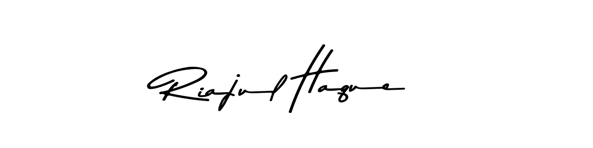 Design your own signature with our free online signature maker. With this signature software, you can create a handwritten (Asem Kandis PERSONAL USE) signature for name Riajul Haque. Riajul Haque signature style 9 images and pictures png