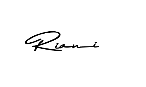 Also we have Riani name is the best signature style. Create professional handwritten signature collection using Asem Kandis PERSONAL USE autograph style. Riani signature style 9 images and pictures png