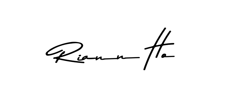 Make a beautiful signature design for name Riann Ho. With this signature (Asem Kandis PERSONAL USE) style, you can create a handwritten signature for free. Riann Ho signature style 9 images and pictures png