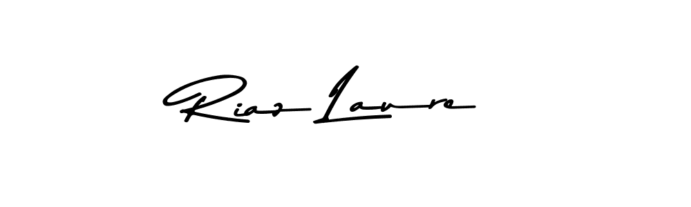 How to make Riaz Laure name signature. Use Asem Kandis PERSONAL USE style for creating short signs online. This is the latest handwritten sign. Riaz Laure signature style 9 images and pictures png