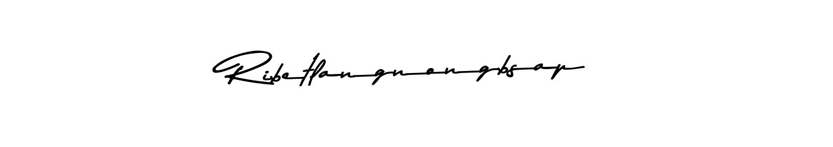 Make a beautiful signature design for name Ribetlangnongbsap. With this signature (Asem Kandis PERSONAL USE) style, you can create a handwritten signature for free. Ribetlangnongbsap signature style 9 images and pictures png