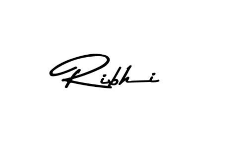 How to make Ribhi name signature. Use Asem Kandis PERSONAL USE style for creating short signs online. This is the latest handwritten sign. Ribhi signature style 9 images and pictures png