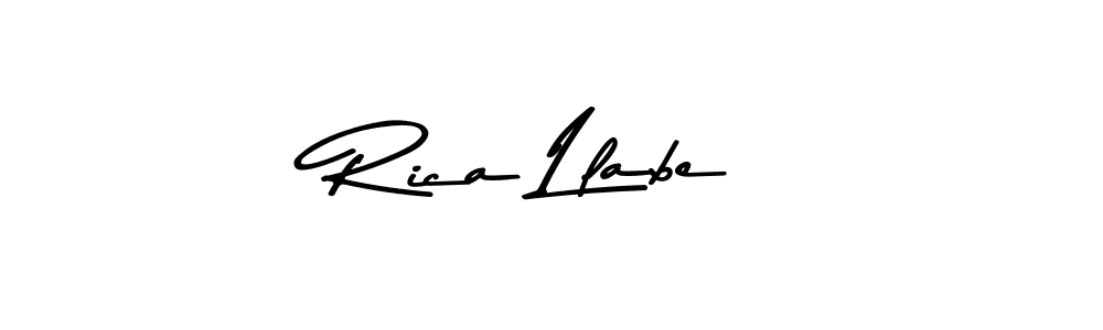 Create a beautiful signature design for name Rica Llabe. With this signature (Asem Kandis PERSONAL USE) fonts, you can make a handwritten signature for free. Rica Llabe signature style 9 images and pictures png