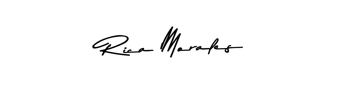 Create a beautiful signature design for name Rica Morales. With this signature (Asem Kandis PERSONAL USE) fonts, you can make a handwritten signature for free. Rica Morales signature style 9 images and pictures png