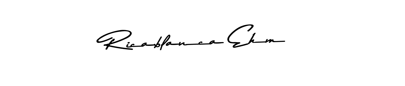 Here are the top 10 professional signature styles for the name Ricablanca Ehm. These are the best autograph styles you can use for your name. Ricablanca Ehm signature style 9 images and pictures png