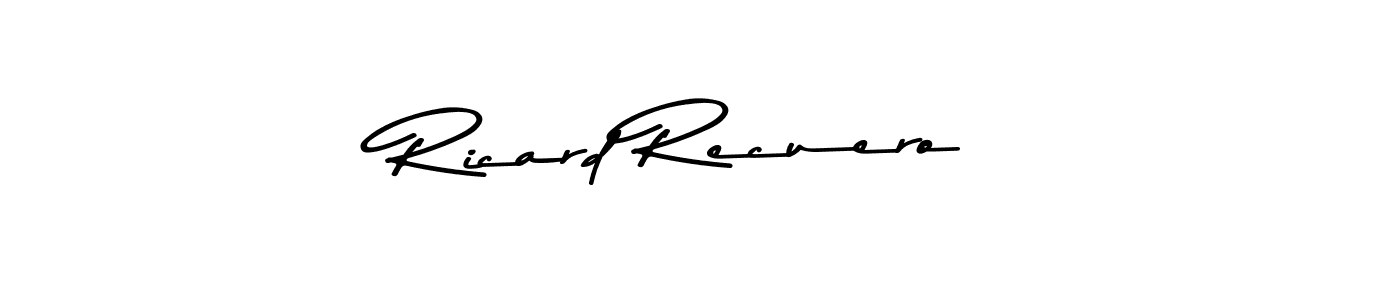 Design your own signature with our free online signature maker. With this signature software, you can create a handwritten (Asem Kandis PERSONAL USE) signature for name Ricard Recuero. Ricard Recuero signature style 9 images and pictures png