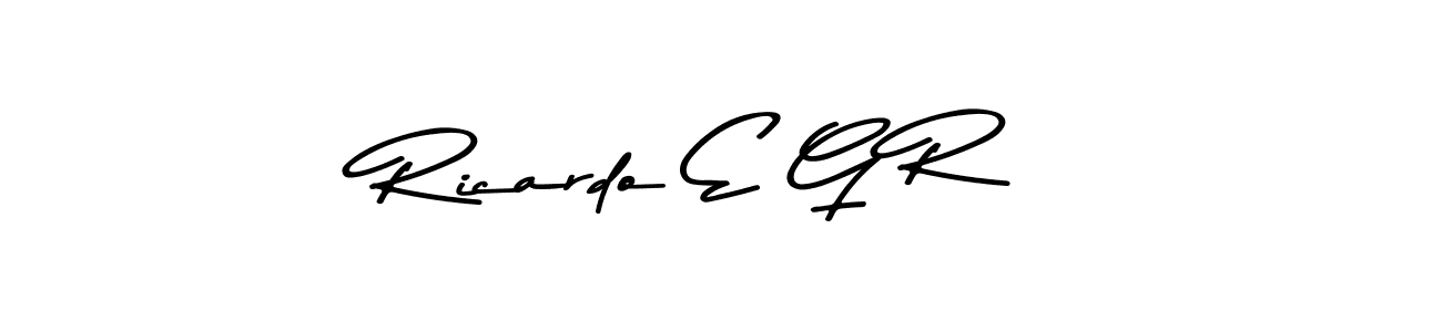 Ricardo E G R stylish signature style. Best Handwritten Sign (Asem Kandis PERSONAL USE) for my name. Handwritten Signature Collection Ideas for my name Ricardo E G R. Ricardo E G R signature style 9 images and pictures png