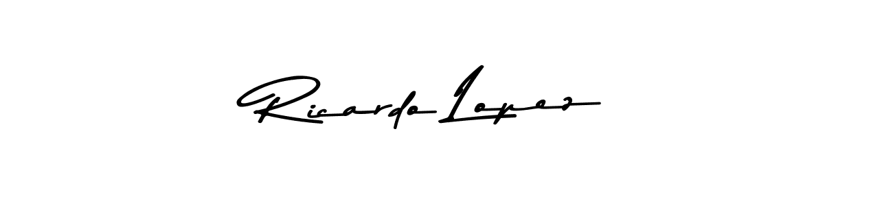 Create a beautiful signature design for name Ricardo Lopez. With this signature (Asem Kandis PERSONAL USE) fonts, you can make a handwritten signature for free. Ricardo Lopez signature style 9 images and pictures png
