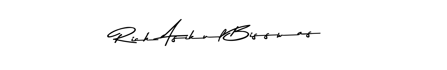 Rich Asikul Bisswas stylish signature style. Best Handwritten Sign (Asem Kandis PERSONAL USE) for my name. Handwritten Signature Collection Ideas for my name Rich Asikul Bisswas. Rich Asikul Bisswas signature style 9 images and pictures png