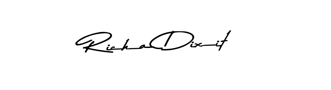 Create a beautiful signature design for name Richa Dixit. With this signature (Asem Kandis PERSONAL USE) fonts, you can make a handwritten signature for free. Richa Dixit signature style 9 images and pictures png