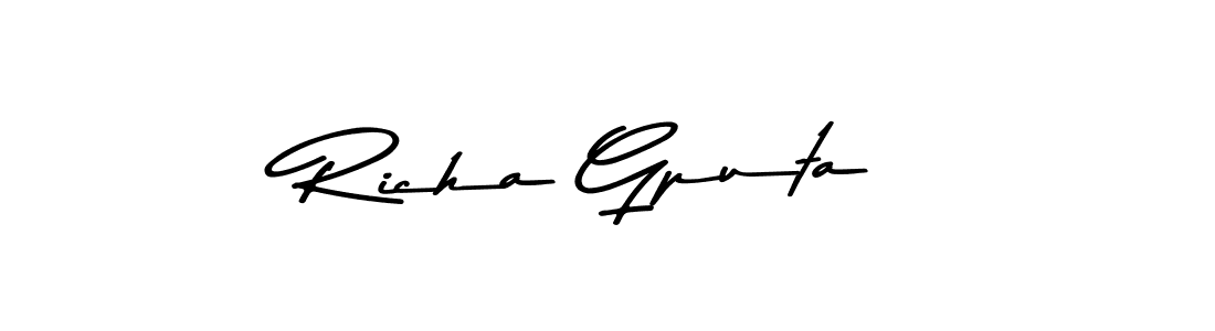 Use a signature maker to create a handwritten signature online. With this signature software, you can design (Asem Kandis PERSONAL USE) your own signature for name Richa Gputa. Richa Gputa signature style 9 images and pictures png