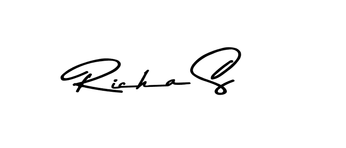 Richa S stylish signature style. Best Handwritten Sign (Asem Kandis PERSONAL USE) for my name. Handwritten Signature Collection Ideas for my name Richa S. Richa S signature style 9 images and pictures png