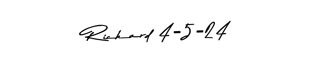 Also You can easily find your signature by using the search form. We will create Richard 4-5-24 name handwritten signature images for you free of cost using Asem Kandis PERSONAL USE sign style. Richard 4-5-24 signature style 9 images and pictures png