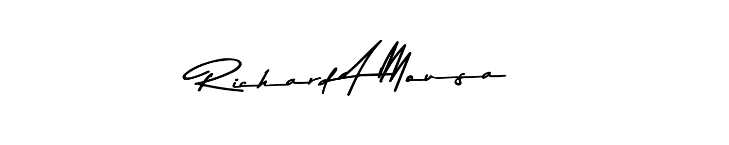 The best way (Asem Kandis PERSONAL USE) to make a short signature is to pick only two or three words in your name. The name Richard A Mousa include a total of six letters. For converting this name. Richard A Mousa signature style 9 images and pictures png