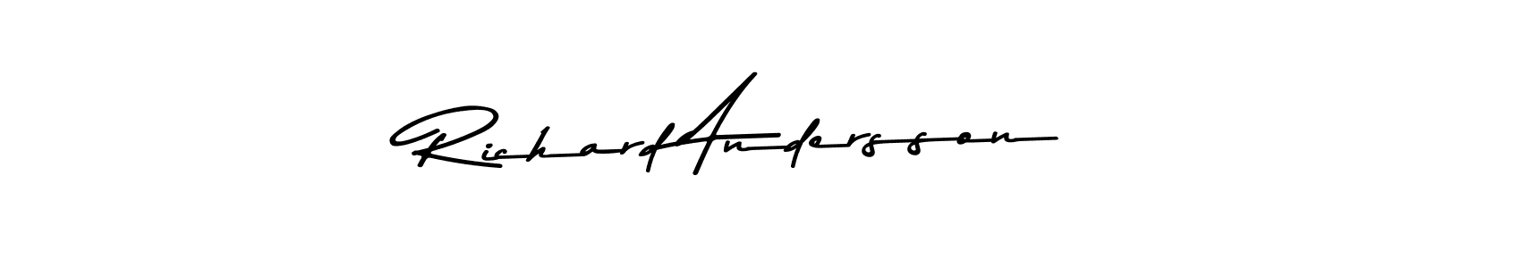 Design your own signature with our free online signature maker. With this signature software, you can create a handwritten (Asem Kandis PERSONAL USE) signature for name Richard Andersson. Richard Andersson signature style 9 images and pictures png