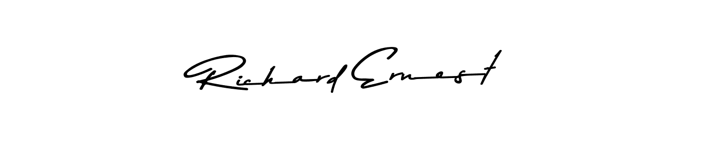 Richard Ernest stylish signature style. Best Handwritten Sign (Asem Kandis PERSONAL USE) for my name. Handwritten Signature Collection Ideas for my name Richard Ernest. Richard Ernest signature style 9 images and pictures png