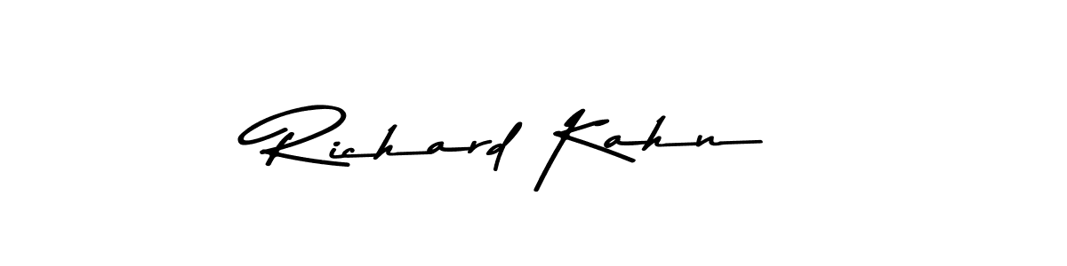 How to make Richard Kahn name signature. Use Asem Kandis PERSONAL USE style for creating short signs online. This is the latest handwritten sign. Richard Kahn signature style 9 images and pictures png