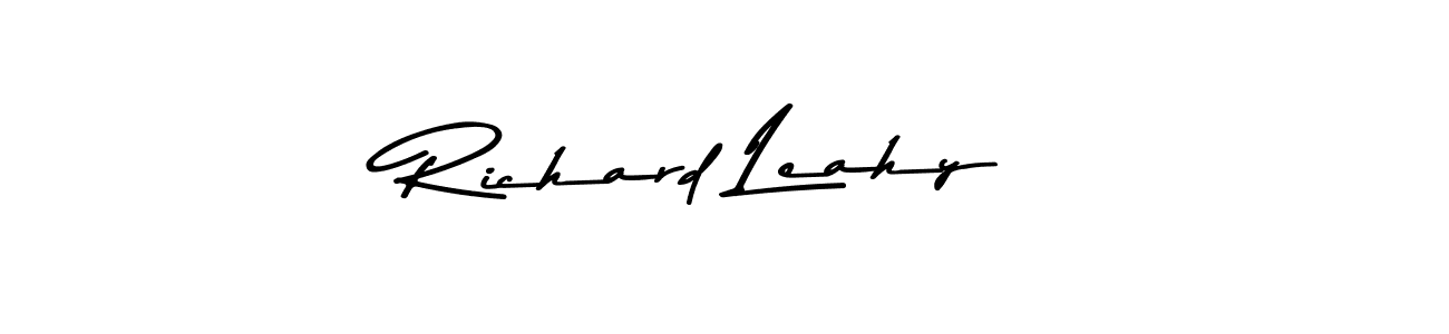 Make a beautiful signature design for name Richard Leahy. With this signature (Asem Kandis PERSONAL USE) style, you can create a handwritten signature for free. Richard Leahy signature style 9 images and pictures png