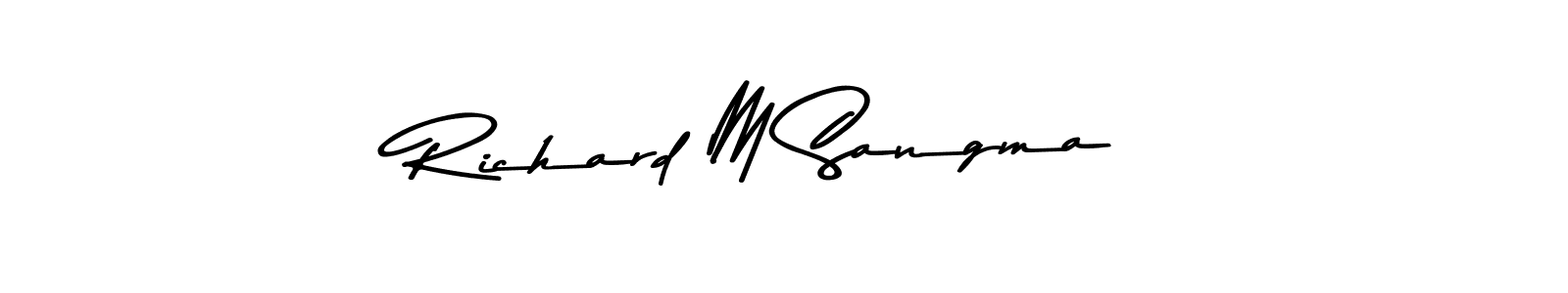 Asem Kandis PERSONAL USE is a professional signature style that is perfect for those who want to add a touch of class to their signature. It is also a great choice for those who want to make their signature more unique. Get Richard M Sangma name to fancy signature for free. Richard M Sangma signature style 9 images and pictures png