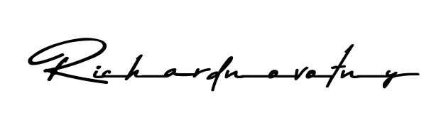Looking for an artistic signature for Richardnovotny? The Asem Kandis PERSONAL USE calligraphy style gives a sophisticated flow suitable for business cards and emails. Richardnovotny signature style 9 images and pictures png
