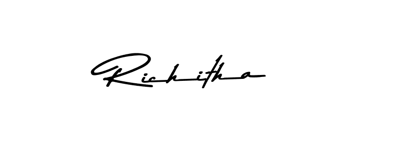 Make a short Richitha signature style. Manage your documents anywhere anytime using Asem Kandis PERSONAL USE. Create and add eSignatures, submit forms, share and send files easily. Richitha signature style 9 images and pictures png