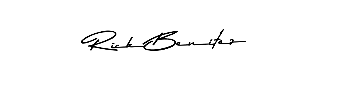 The best way (Asem Kandis PERSONAL USE) to make a short signature is to pick only two or three words in your name. The name Rick Benitez include a total of six letters. For converting this name. Rick Benitez signature style 9 images and pictures png