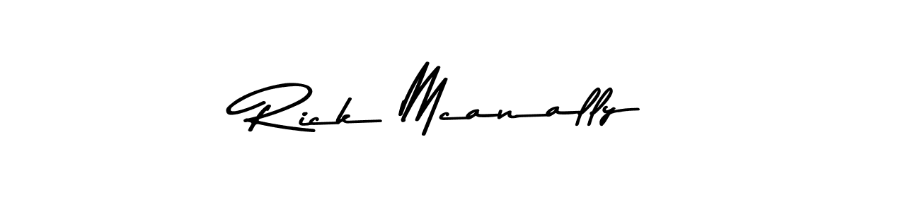 How to make Rick Mcanally name signature. Use Asem Kandis PERSONAL USE style for creating short signs online. This is the latest handwritten sign. Rick Mcanally signature style 9 images and pictures png