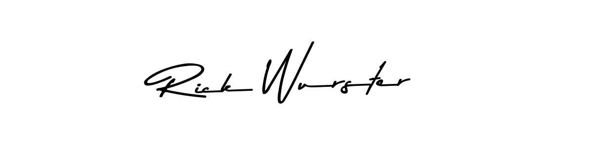 Create a beautiful signature design for name Rick Wurster. With this signature (Asem Kandis PERSONAL USE) fonts, you can make a handwritten signature for free. Rick Wurster signature style 9 images and pictures png